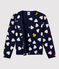 Kinder-Cardigan aus gestepptem Doppeljersey für Mädchen blau SMOKING/weiss MULTICO